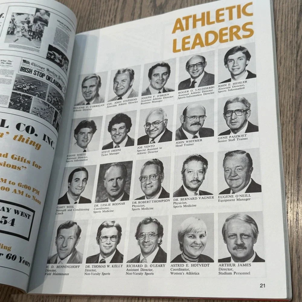 Purdue Notre Dame 9/25/82 Game Souvenir Program, Tickets, Menu